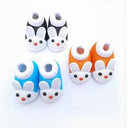 LMN CHILD CARE Kids 3 Pairs Bunny Faced Cotton Booties-image-77