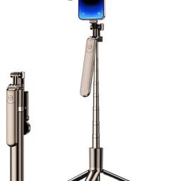Tryonce Mobile Selfie Stick with 3 Light Modes, Remote & 1700mm Stand Rechargeable Tripod-11