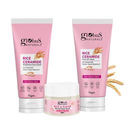 Globus naturals Rice Ceramide Face Wash, Peel Off Mask & Face Scrub-image-36