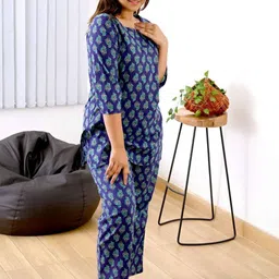 30 Looks Women Printed Pure Cotton Night suit-image-87