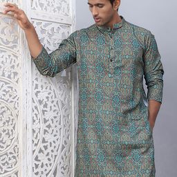Anouk Men Floral Printed Thread Work Kurta-46