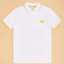 Pantaloons Junior Boys Solid Polo Collar Cotton T-shirt-picture-44
