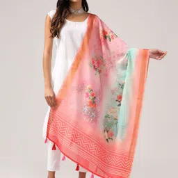 Kaizen TEXO FAB Ethnic Motifs Printed Linen Dupatta-18