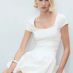 MANGO Balloon Mini Dress-picture-55