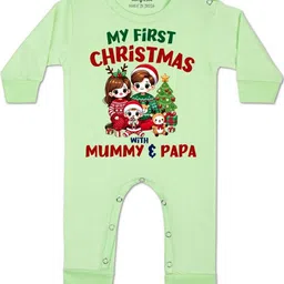 arvesa My First Christmas Printed Baby Rompers-picture-3