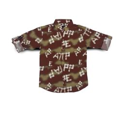 Boys Printed Maroon Shirt Full Sleeve-image-1