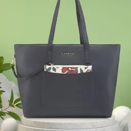 Caprese PU Structured Solid Tote Bag-4