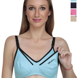 Liigne Pack Of 4 Full Coverage Cotton Maternity Bra-picture-6