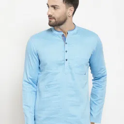 Arch element Men Solid Festive Cotton Straight Kurta-image-91