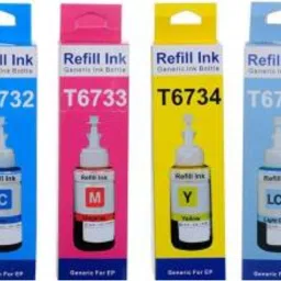 ARK PrintCare Refill Ink For Epson L805 Ink Tank Printer - 6 Colors - 70 ML Each Bottle Black + Tri Color Combo Pack Ink Toner-10