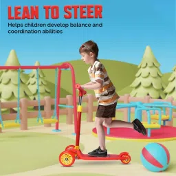 de jure fitness Scooter for Kids with Adjustable Height, Foldable, Max User Weight - 50 kg, image 2