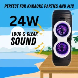 HIMSTAG Electronics 24W Bluetooth Speaker with Mic – Ultimate Sound Experience 24 W Bluetooth Party Speaker image 5