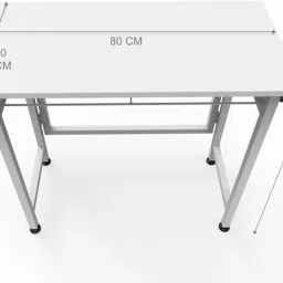 innofur Aplos Folding Desk/Folding Table/Study Table/Laptop Table (White) Engineered Wood Office Table image 5