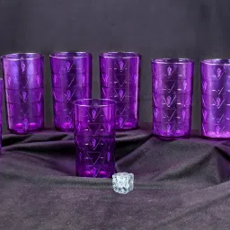 (Pack of 8) Prism with morpicch designe shape Glass set for kitchen Glass Set Water/Juice Glass-image-11