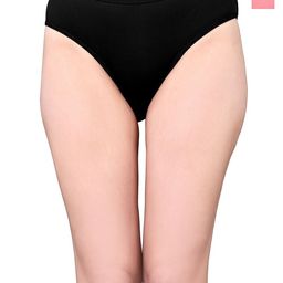 Exotica Lingerie Pack Of 2 Cotton Mid-Rise Bikini Briefs EX RIYA-PACK OF 2-BLACK L.RED-M-image-77