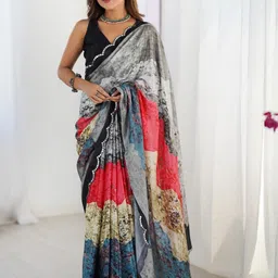 CaniBani Multi Silk Blend Sarees-40