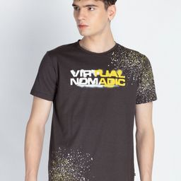 Status Quo Men Printed Applique T-shirt-image-98