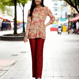 Moda Rapido Shirt Collar Printed Shirt with Trousers Co-Ords-picture-0