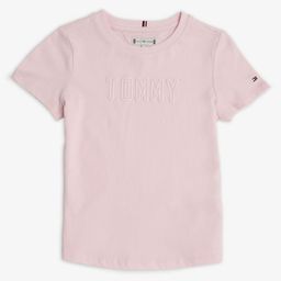 Tommy Hilfiger Girls Brand Logo Printed Round Neck Pure Cotton Slim Fit T-shirt-picture-24