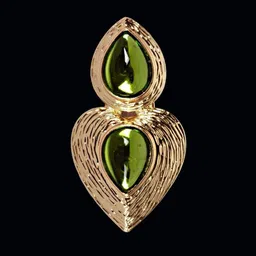 Curren Gold Plated Real Stones Studded Metal Brooch-picture-3