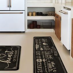 AAZEEM Black Abstract Anti-Skid Polyester Carpet-picture-1