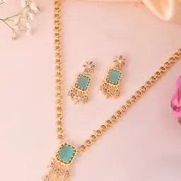 Anouk Gold Plated American Diamond Studded Jewellery Set-picture-31