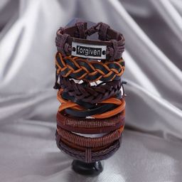 The Roadster Lifestyle Co Men Set Of 6 Braided Bracelet-image-15