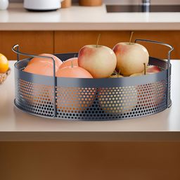 RUBOXA Grey 2 Pieces Textured Metal Multi-Utility Organisers image 4