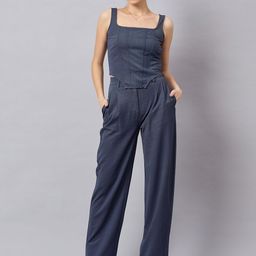 Orchid Blues Square Neck Top With Trousers-image-33