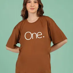 Mast & Harbour Women Typography Printed Drop-Shoulder Sleeves T-shirt-picture-25
