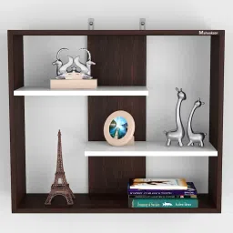 Lucy Engineered Wood Open Boo Display Storage Bookshelf Color Wenge and White Engineered Wood Open Book Shelf-image-45
