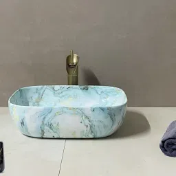Counter Top for Bathroom, Living & Dinning Room. Glossy Ceramic Wash Basin Countertop, Ceramic Bathroom Sink/Basin For Bathroom 18 X 13 Inch BH Table Top Basin-image-39