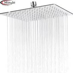 12 Inch Premium Quality SS Ultra Slim Square Rain Shower Head Fixed Mount-image-15