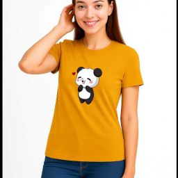 Women Printed Round Neck Cotton Blend Multicolor T-Shirt-image-70