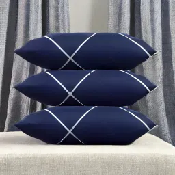 LUXURY Polyester Fibre Solid Sleeping Pillow Pack of 3-25