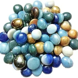 Decorative Glossy Shiny Round Shape Special Glass Pebbles Stone For Glass Filler Aquarium Vase Fillers Plant Pots Home Garden & Outdoor Decoration (Multi Colour, 500 grams) Polished, Regular, Painted Round Fire Glass Pebbles-picture-22