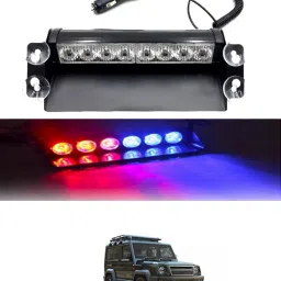 12V/8Led Red & Blue Dash Police Strobe Flash Warning Light For Car/SUV/Jeep-129 Car Fancy Lights-image-99