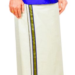 YAZHI TEXTILES Solid Men Dhoti-image-16