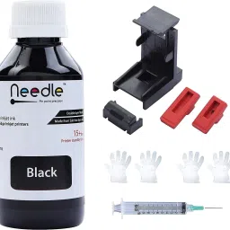 Needle 100 gms Ink Refill with Suction Tool for Cartridge Printers Black Ink Bottle-image-81