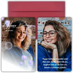 5.4x8.6cm PVC Birthday Photo Wallet Card Gift with Envelope Greeting Card-15