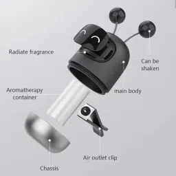 iba isba collections Robotic Car Aromatherapy Diffuser, Silicon and Aluminium Alloy | 3pcs Refills Combo image 2
