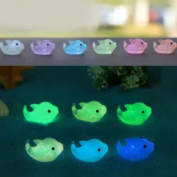 Pack of 18 Luminous Glow in The Dark Dolphin Miniatures Garden Decor Landscape-image-3