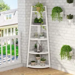 Sheesham Foldable Open 5 Step Ladder Book Shelf/Rack/Corner Storage Rack Shelf Solid Wood Open Book Shelf-image-22