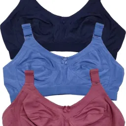 Pack of 3 Women Full Coverage Non Padded Bra-picture-3