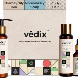 Hair Fall Control Regimen for Normal/Oily Hair - Normal-Oily Scalp & Curly Hair - Ayurvedic Hair Care Regimen - 3 Product Kit - Anti Hair Fall Oil Hibiscus + Eclipta - Anti-Hairfall Shampoo - Vithan Pro Hair Growth Serum-14