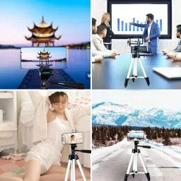 Viraan TRIPOD 3110 MOBILE STAND WITH COLLAR MIC AND BLUETOOTH REMOTE Tripod image 5