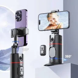 EVAAENTERPRISES Automatic Face Tracking P02 Gimbal in Black Color 2 Axis Gimbal for Mobile, Camera-13