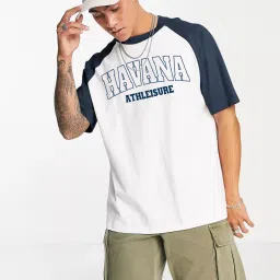 Men Typography Round Neck Cotton Blend White, Dark Blue T-Shirt-picture-9