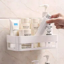 shiva PACK OF 2 Wall Mounted Shelf, Bathroom Shelf Organizer MRS23.1494 Plastic Wall Shelf-picture-18