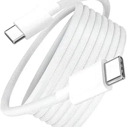 AACL Type C 1.5 m Original 20W 1M Type C to C Cable MFI Certified Compatible with iPhone 16,16 pro,16 pro Max,15 Plus,15 Pro Fast Charging Cord for Galaxy S23 Fe,Ultra S22,S21 Fe,S20 Fe, White image 3